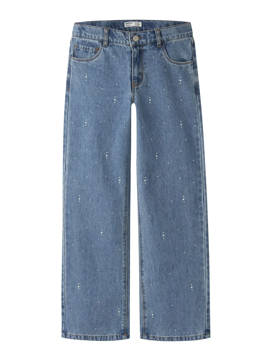 Джинсы NAME IT Wide leg Jeans 'NKFROSE' синего цвета