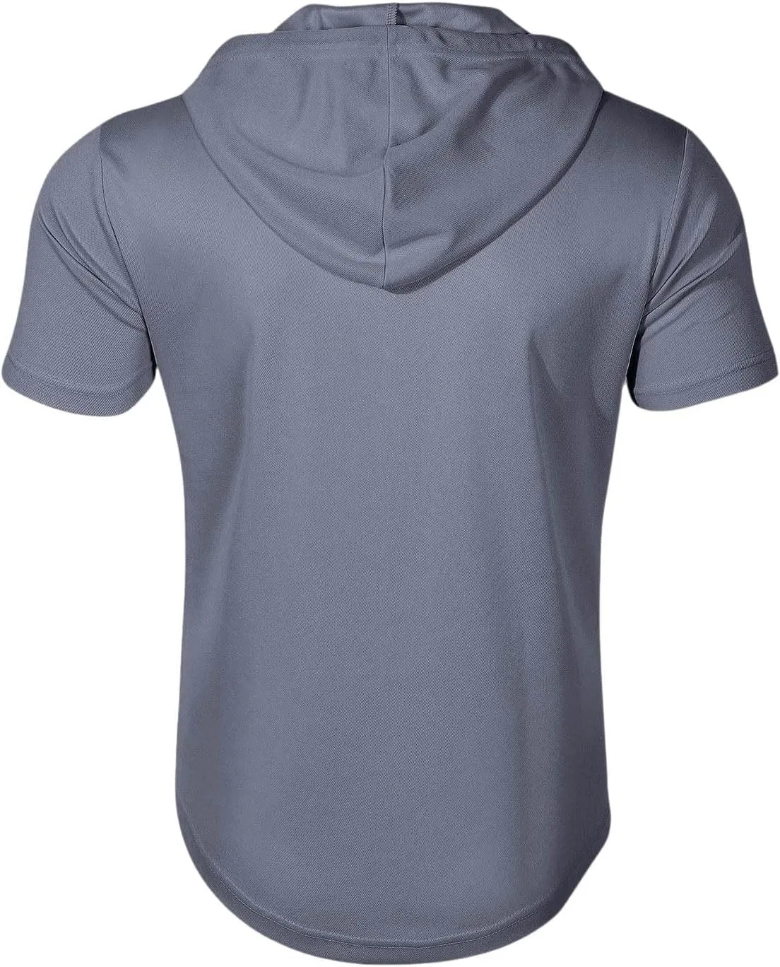 Мужская slim fit футболка с zip-застежкой, Grey — фото 4