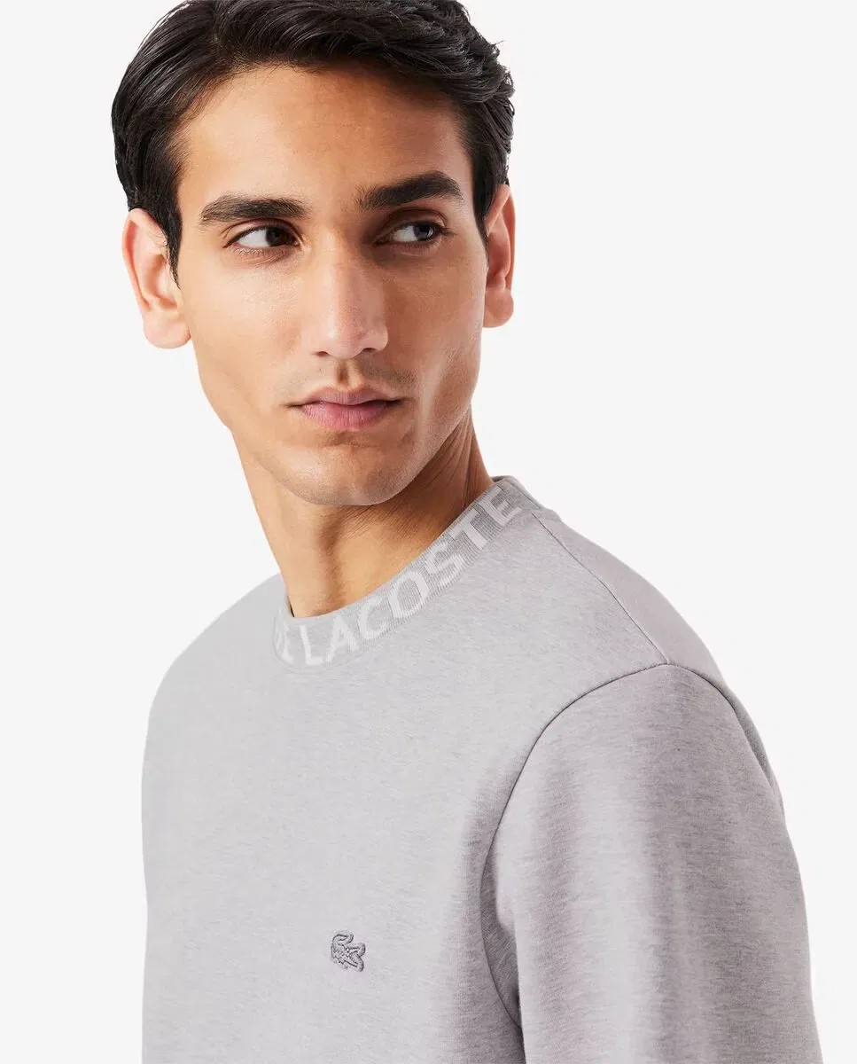 Мужская джерсовая кофта без капюшона Lacoste, Gris Claro — фото 3