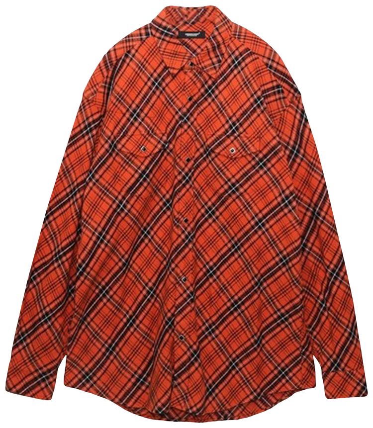 

Рубашка Undercover Cross-Print Long-Sleeve Shirt 'Orange', оранжевый
