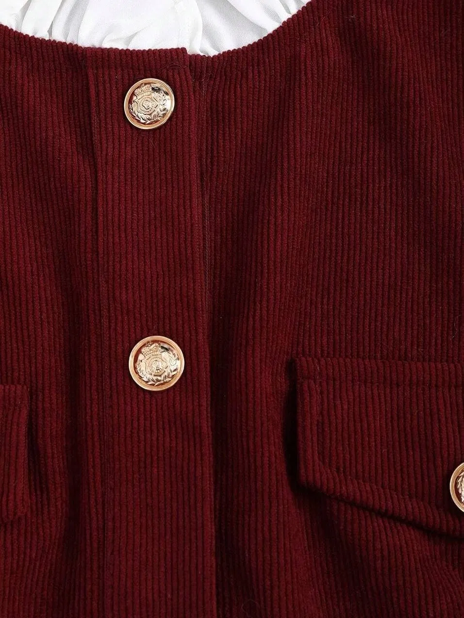Женское элегантное платье А-силуэта с воротником-стойкой, Burgundy — фото 4