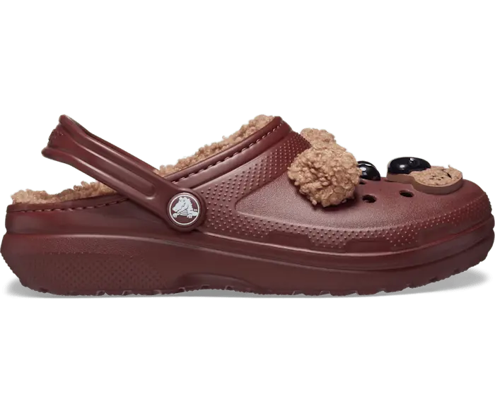 

Детские классические сабо на подкладке I AM Brown Bear Crocs, цвет Dark Clay