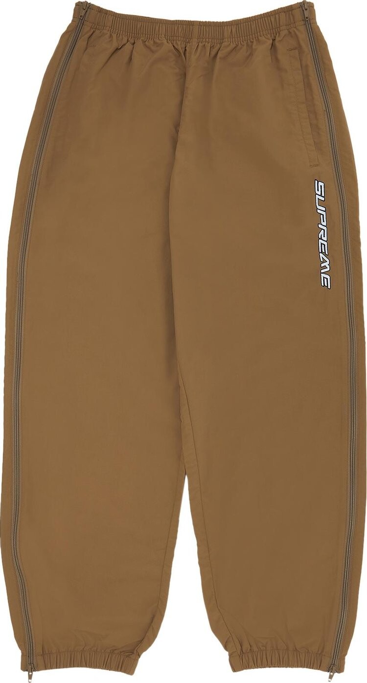 

Брюки Supreme Full Zip Baggy Warm Up Pant 'Light Brown', коричневый