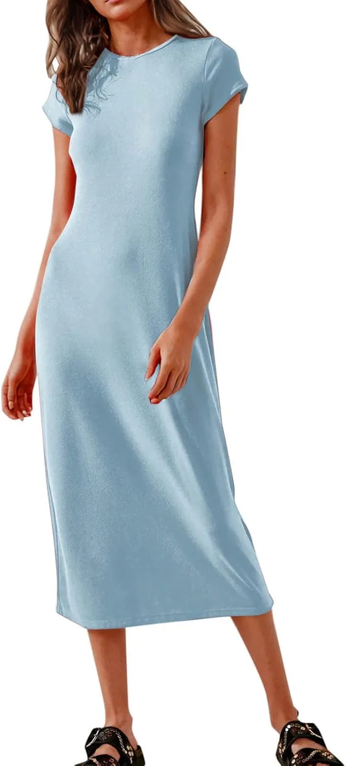 Женское летнее платье-макси Sundress, Light Blue