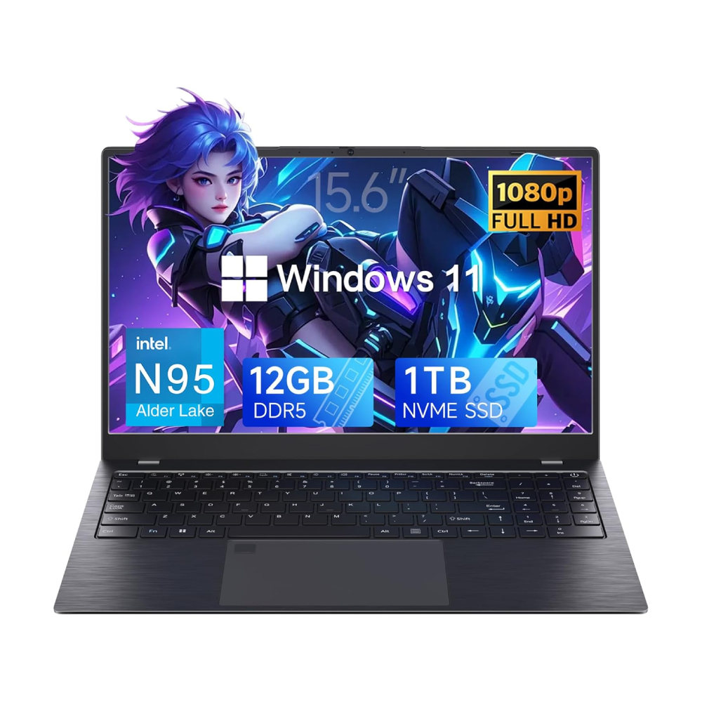 

Ноутбук Akocrsiy NC15N, 15.6", 12 ГБ/1 ТБ, Processor N95, UHD Graphics, черный, английская клавиатура