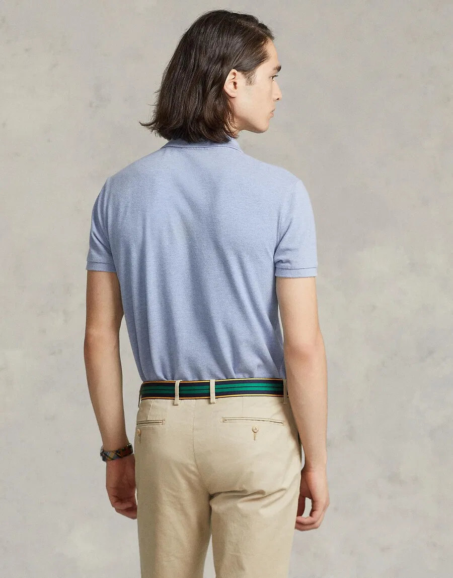 Рубашка Polo Ralph Lauren темно-сини светло-голубого цвета — фото 4