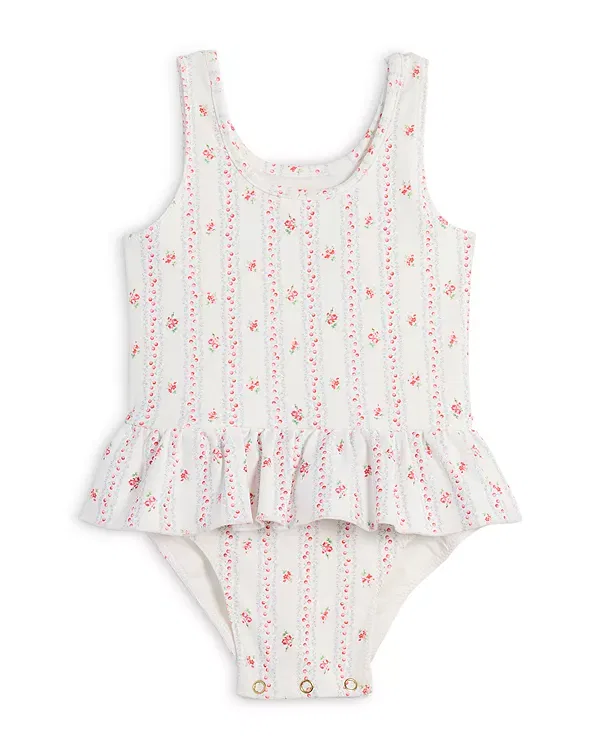 Детский купальник для девочек с принтом Tamia LoveShackFancy, Poppy Red