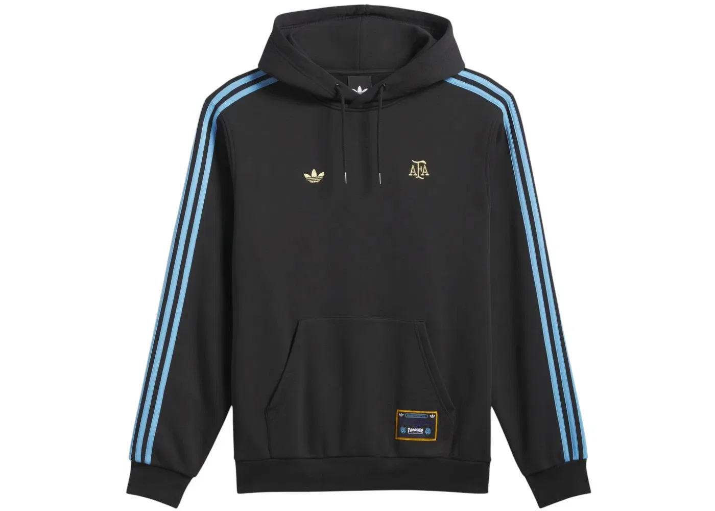 Мужская худи с принтом Adidas x Thrasher Argentina Hoodie, Black