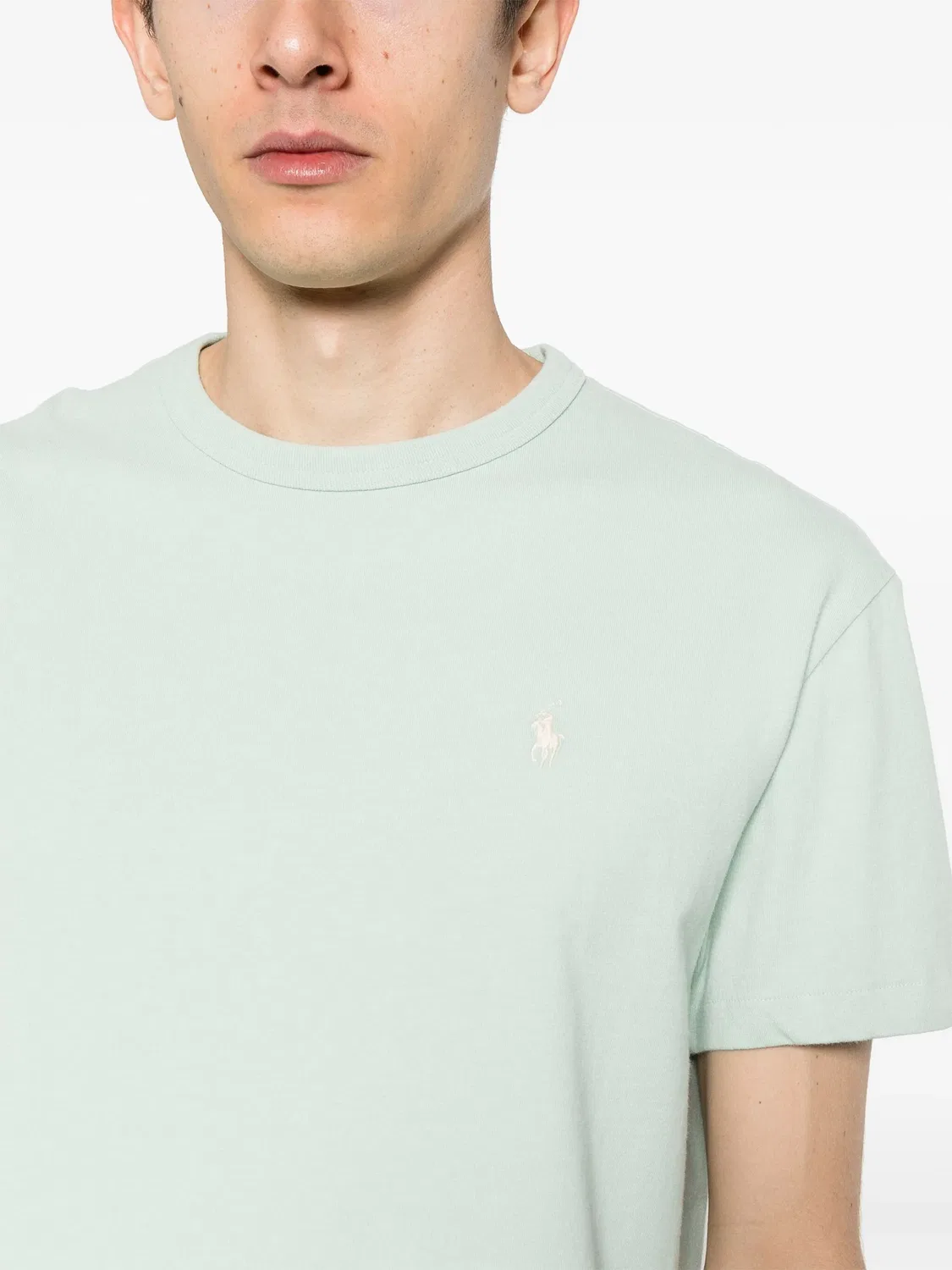 Polo Ralph Lauren Футболка с вышивкой Pony, зеленая — фото 3