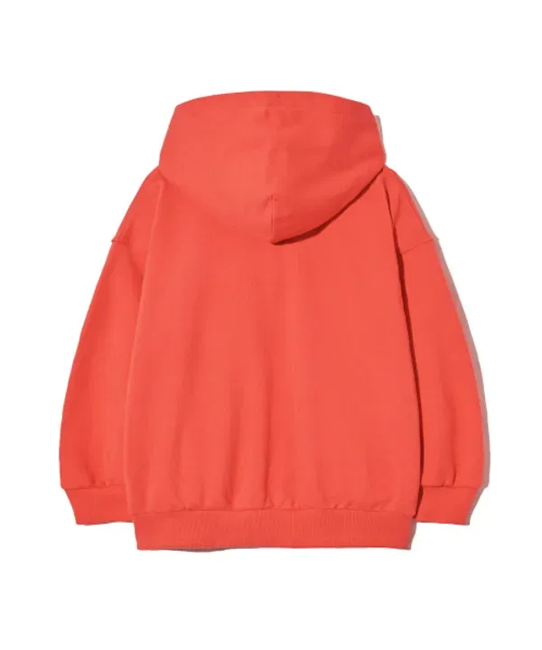 Детская толстовка на молнии с капюшоном, Kids tag hood zip up, Brownbreath Kids, оранжевый — фото 3