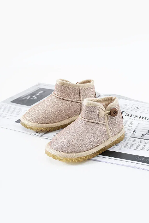 Детские ботинки для девочек ортопедические Milo Siena Shoes, Gold Glitter — фото 4