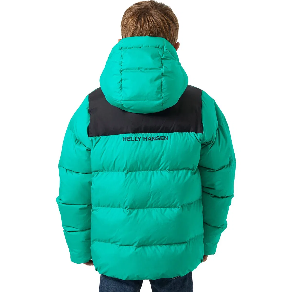 Детская куртка для мальчиков синтетическая утепленная Jr Specter Puffy Jacket Helly Hansen, Signal Green — фото 4