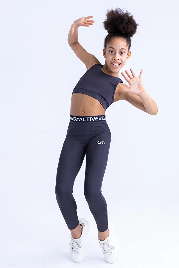 Детские леггинсы для девочек скинни Stay Active Comfy Colorinas, Gray — фото 2