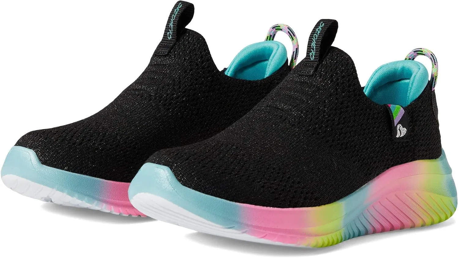 Детские кроссовки для девочек с цветным принтом Ultra Flex 3.0-Color Joy Skechers, Black/Multi