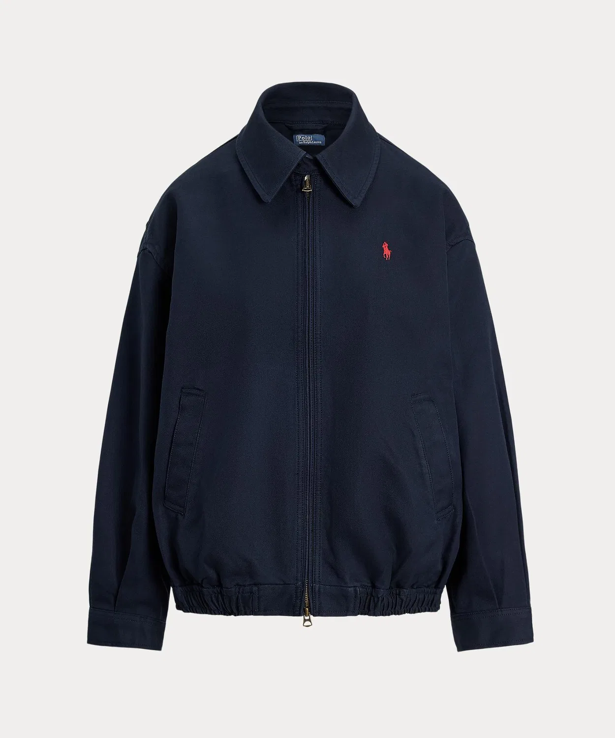 Женская куртка-бомбер из двустороннего хлопка с вышивкой POLO RALPH LAUREN, Navy — фото 2