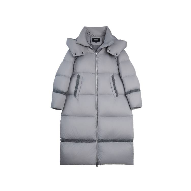 

ELLE Пуховик Women's Medium Gray Thickened Puffer