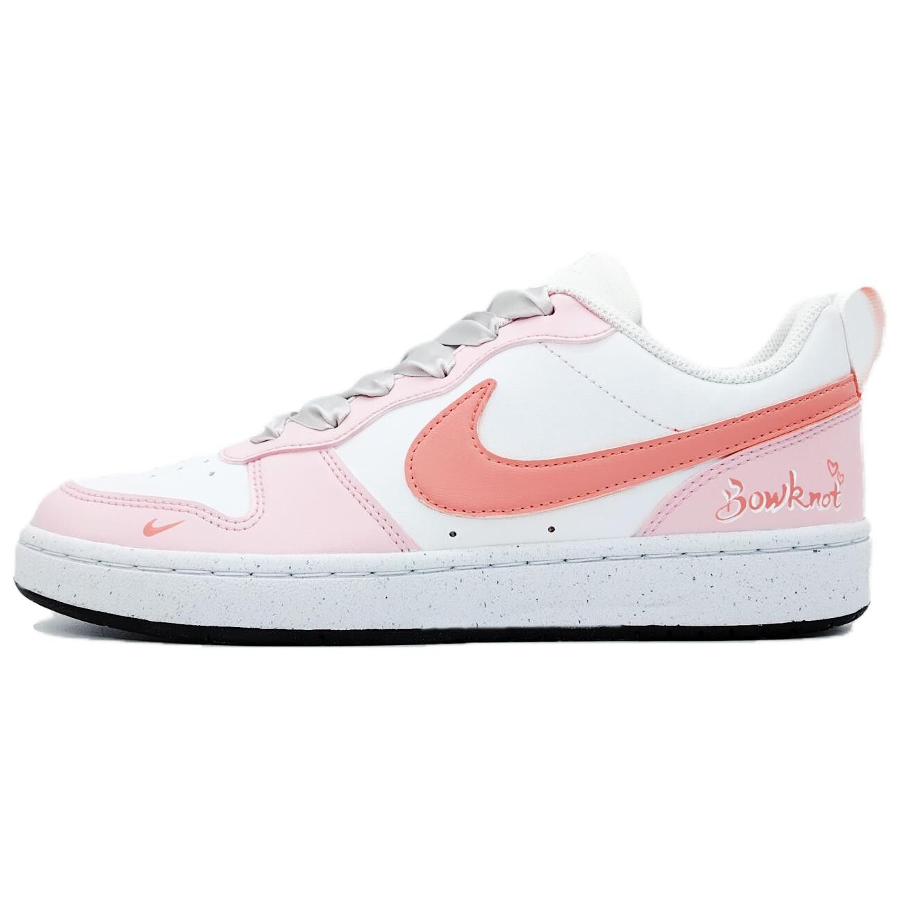 

Кроссовки Nike Court Borough Skateboard Shoes Women's Low-Top White, Розовый, Кроссовки Nike Court Borough Skateboard Shoes Women's Low-Top White