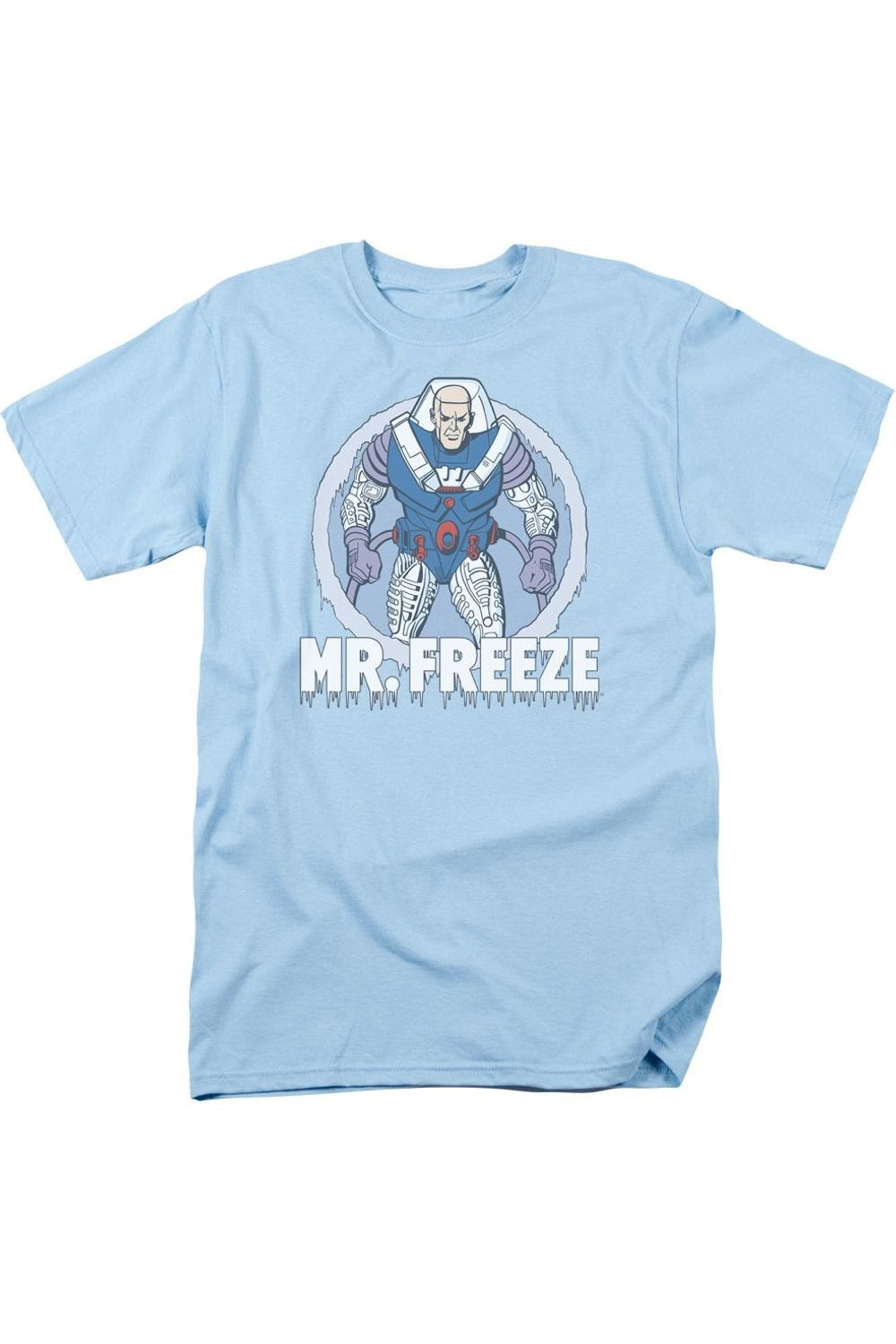 

Футболка с коротким рукавом для взрослых DC Comics Mr Freeze Gildan, светло-голубой