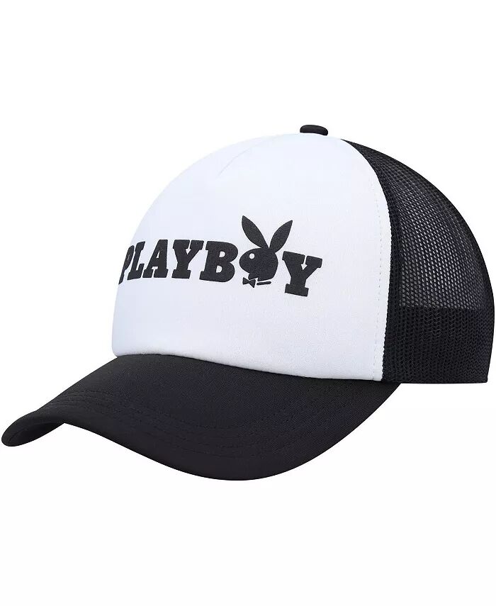 

Мужская белая, черная пенная кепка Trucker Snapback Playboy