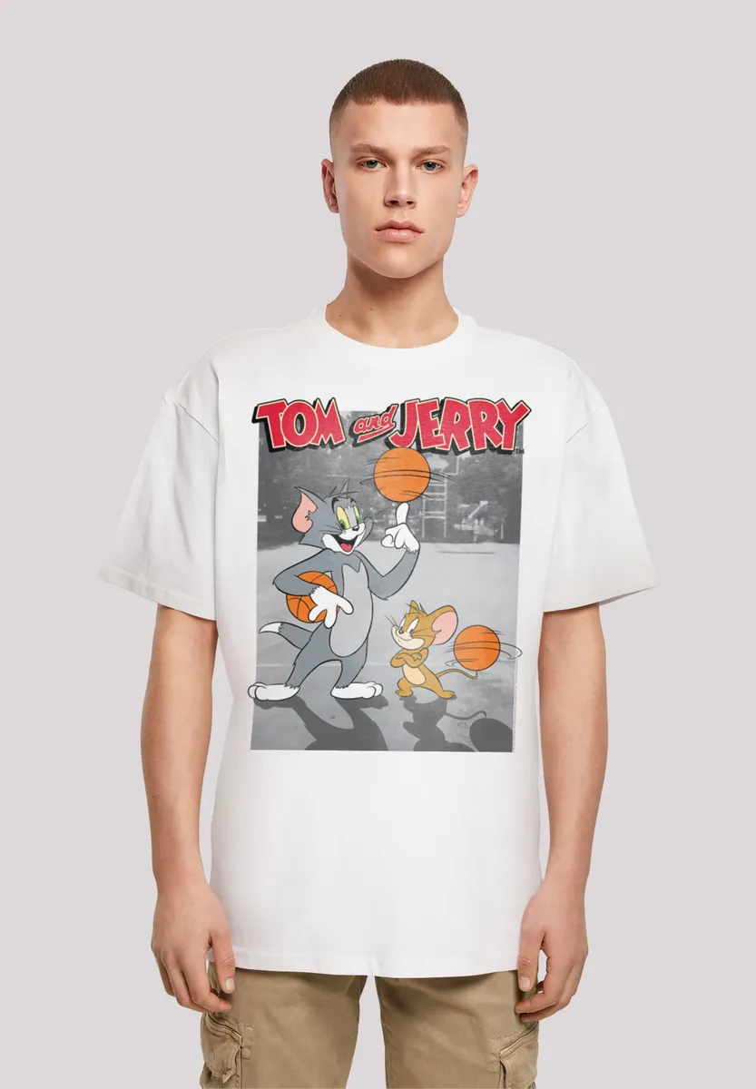 

F4NT4STIC Футболка "Tom and Jerry Basketball Buddies", принт, белый