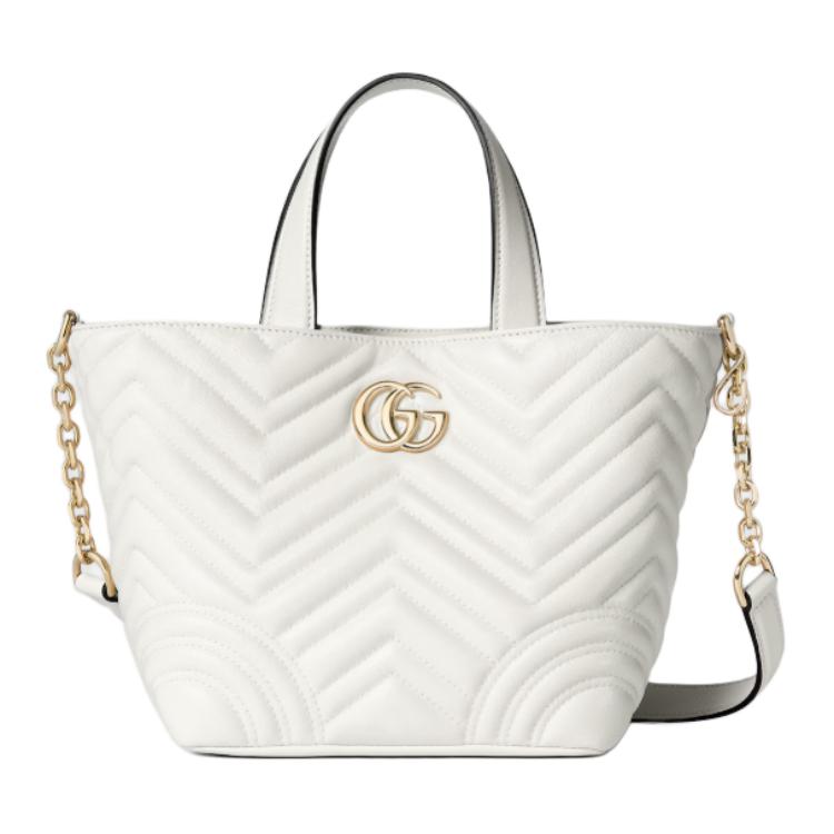 

GUCCI Миниатюрная женская сумка-тоут из белой овчины