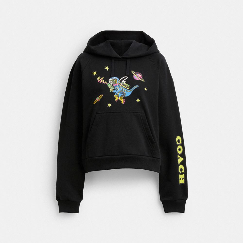 

Худи Coach Cosmic Coach Rexy Print Raglan Hoodie, черный