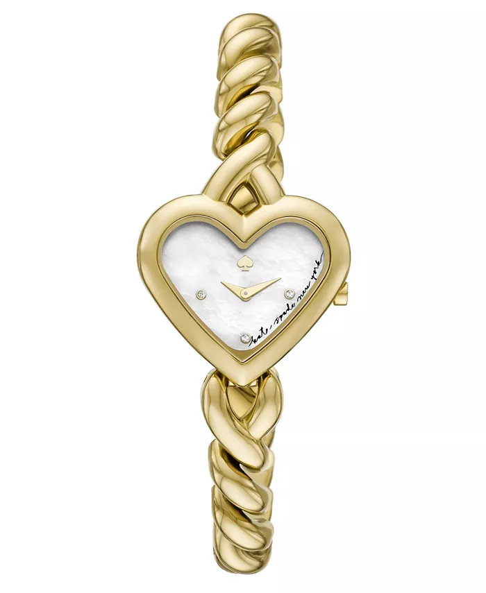 

Женские часы Monroe Heart с тремя стрелками, позолоченные, из нержавеющей стали, 27 мм kate spade new york