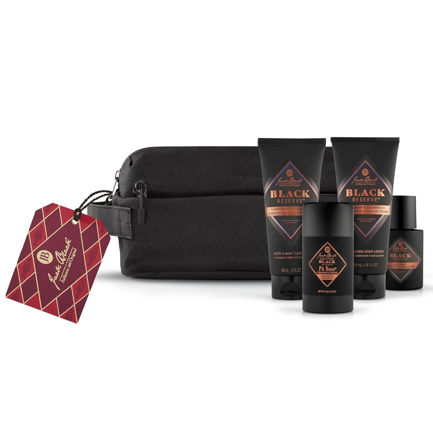 Набор для ухода за телом Jack Black Body Collection для мужчин - гель для душа, дезодорант Pit Boss, лосьон для тела, набор для ухода за собой., Black