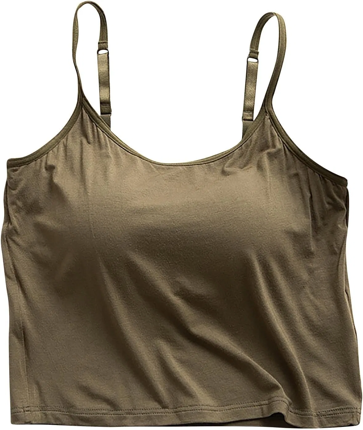 Топ для тренировок с встроенным бюстгальтером, Army Green