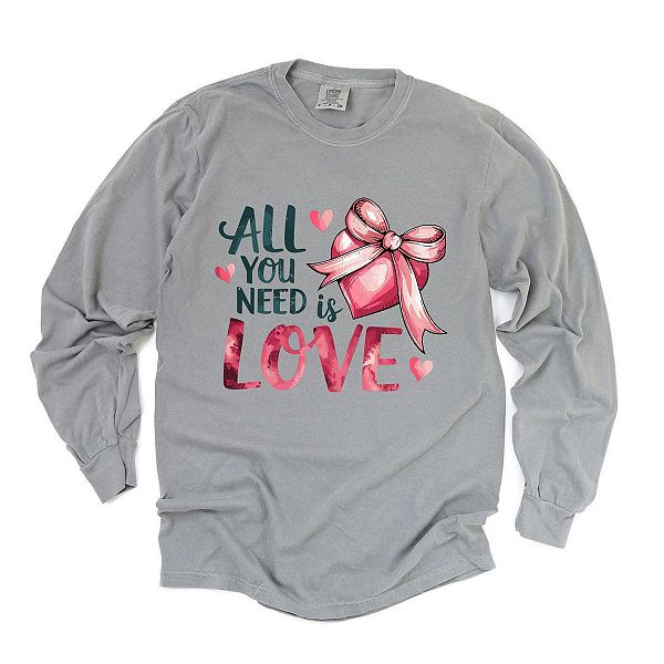 

Футболка с длинным рукавом All you need is love coquette garment dyed Simply Sage Market, Grey, Серый, Футболка с длинным рукавом All you need is love coquette garment dyed Simply Sage Market, Grey