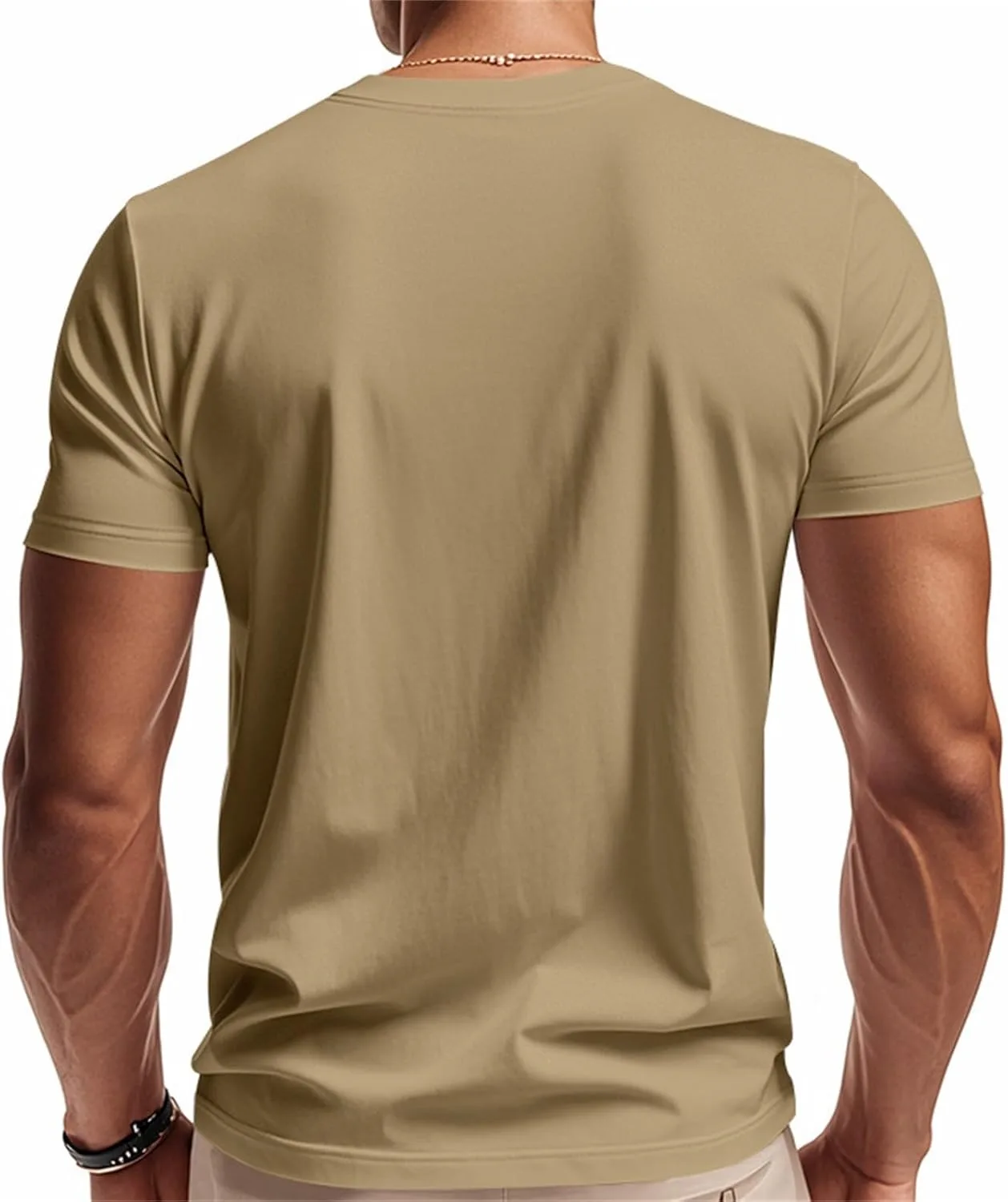 Мужская футболка Athletic T Shirt, быстросохнущая, с влагоотводящими свойствами, с коротким рукавом и V-образным вырезом — фото 3