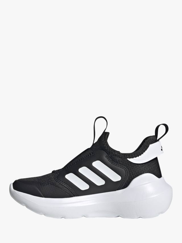 Детские удобные ботинки Tensaur без шнурков adidas, Black/White — фото 3
