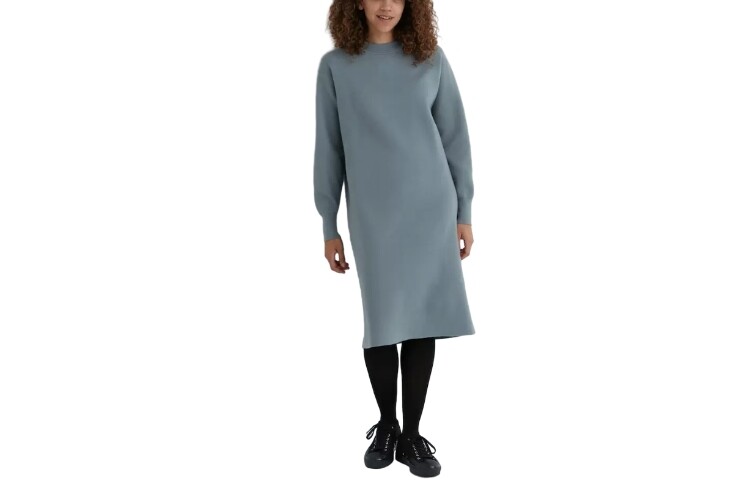

Платье с длинными рукавами Uniqlo, зеленый