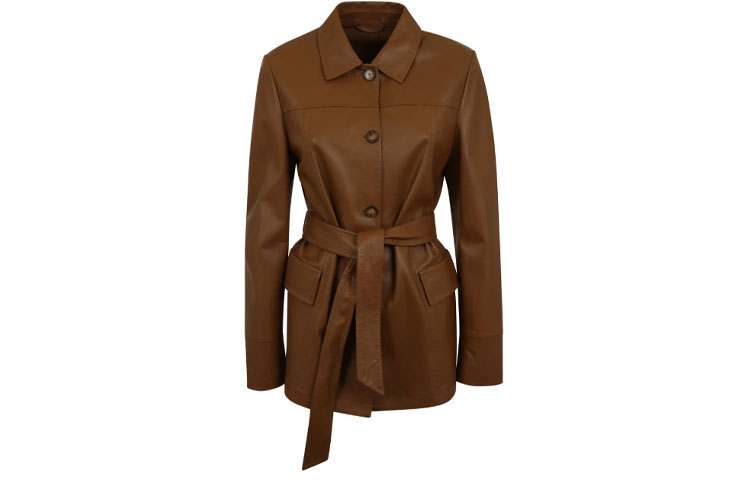 

MaxMara Studio Куртка Women's Brown Lapel Moderate
