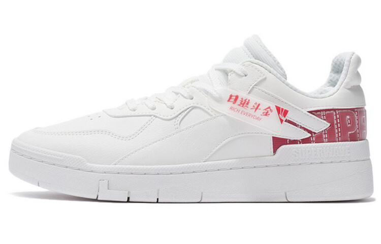 

Кроссовки Wave Skateboarding Shoes Men Low-top Snow White/cinnabar Red Lining