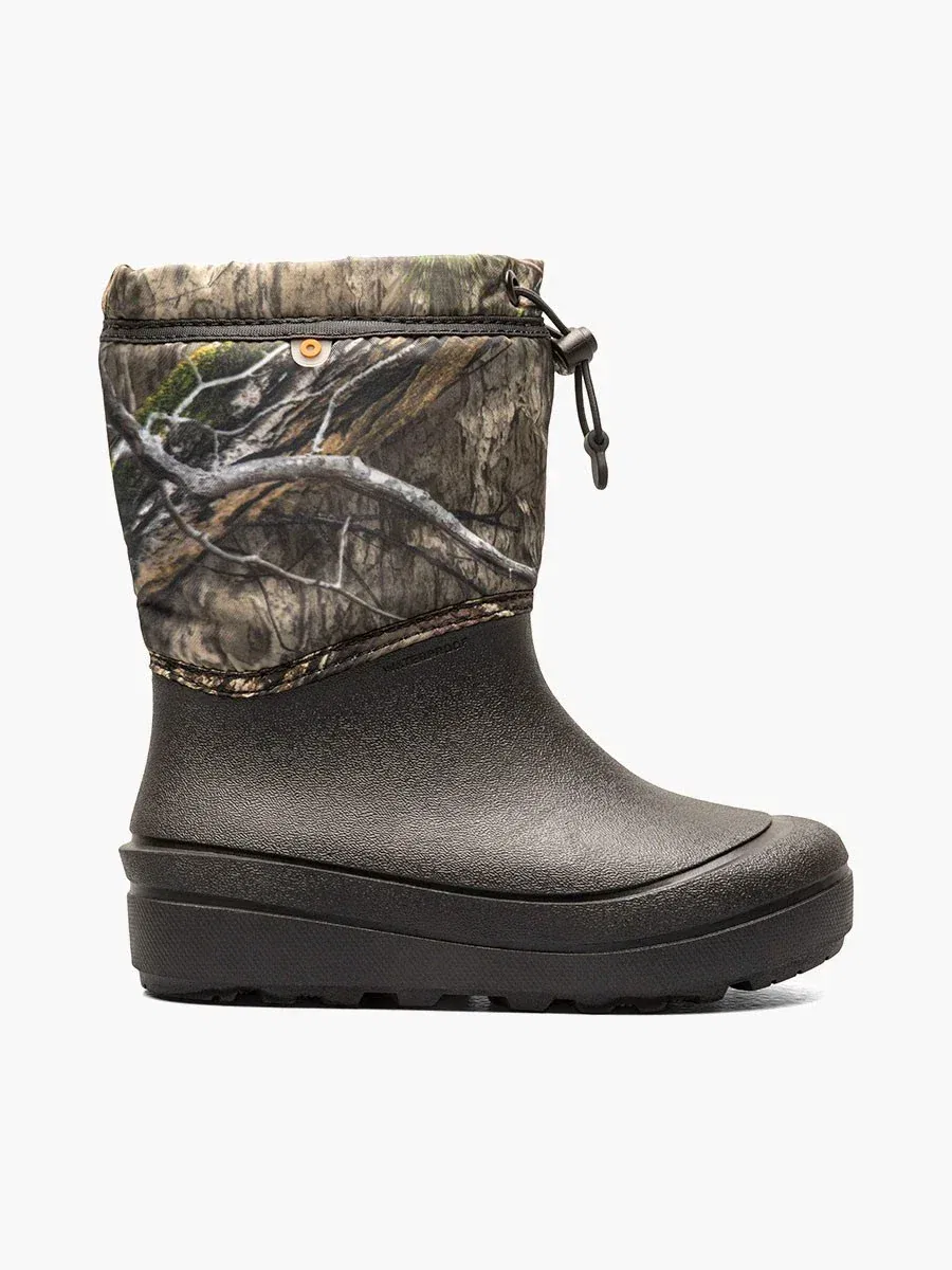 Детские водонепроницаемые ботинки Bogs Snow Shell Mossy Oak Camo с закругленным носком, модель ZAP85, черный — фото 2