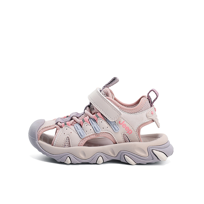 

Противоскользящие дышащие легкие детские сандалии Kids' Jeep, серо-оранжевые