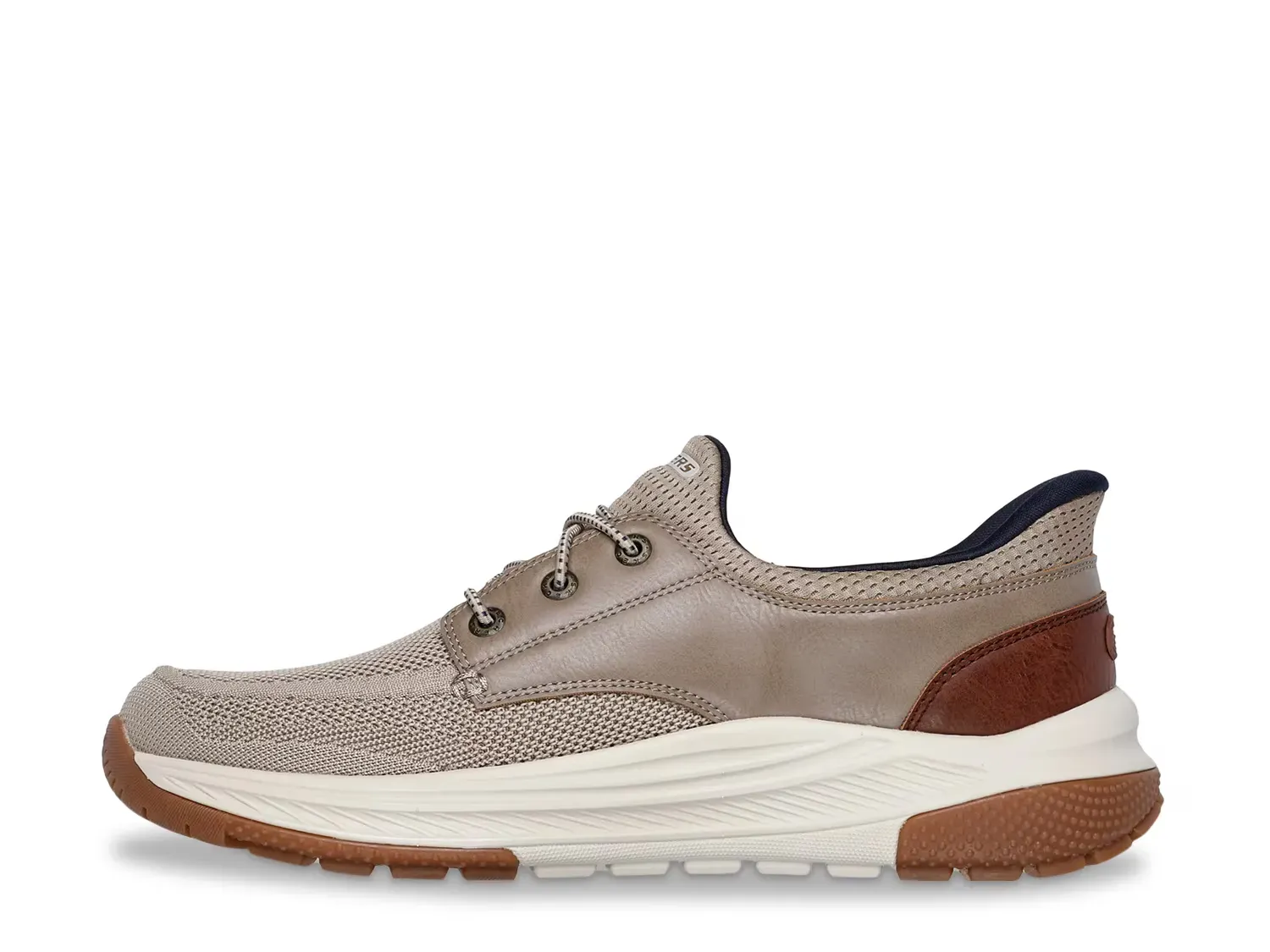 Мужские слипоны Relaxed Fit Hands Free Slip-Ins Meroe Skechers, Taupe — фото 2