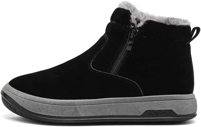 

Зимние хлопковые теплые утолщенные зимние ботинки, противоскользящие походные ботинки Generic, черный