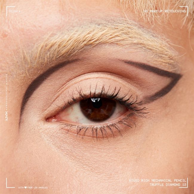 Яркий насыщенный механический карандаш для глаз NYX Professional Makeup, цвет truffle diamond, 0,28 гр — фото 3