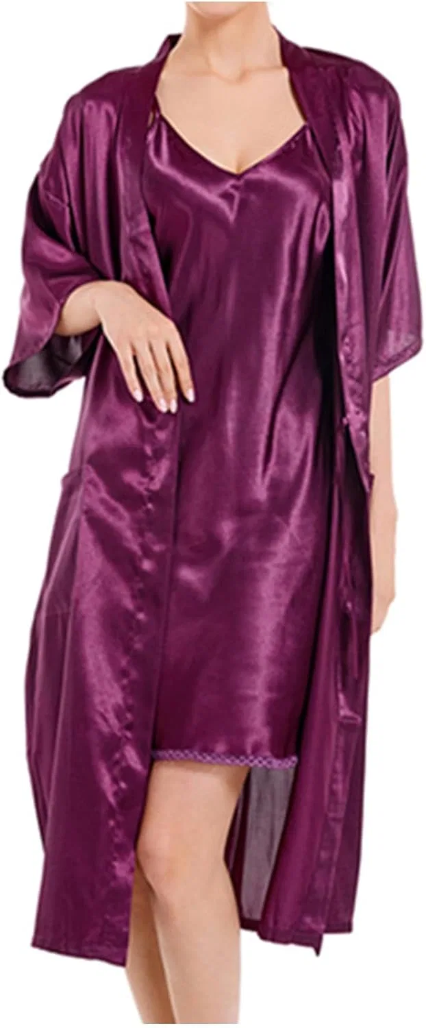 Комплект пижамы сатиновый, Purple