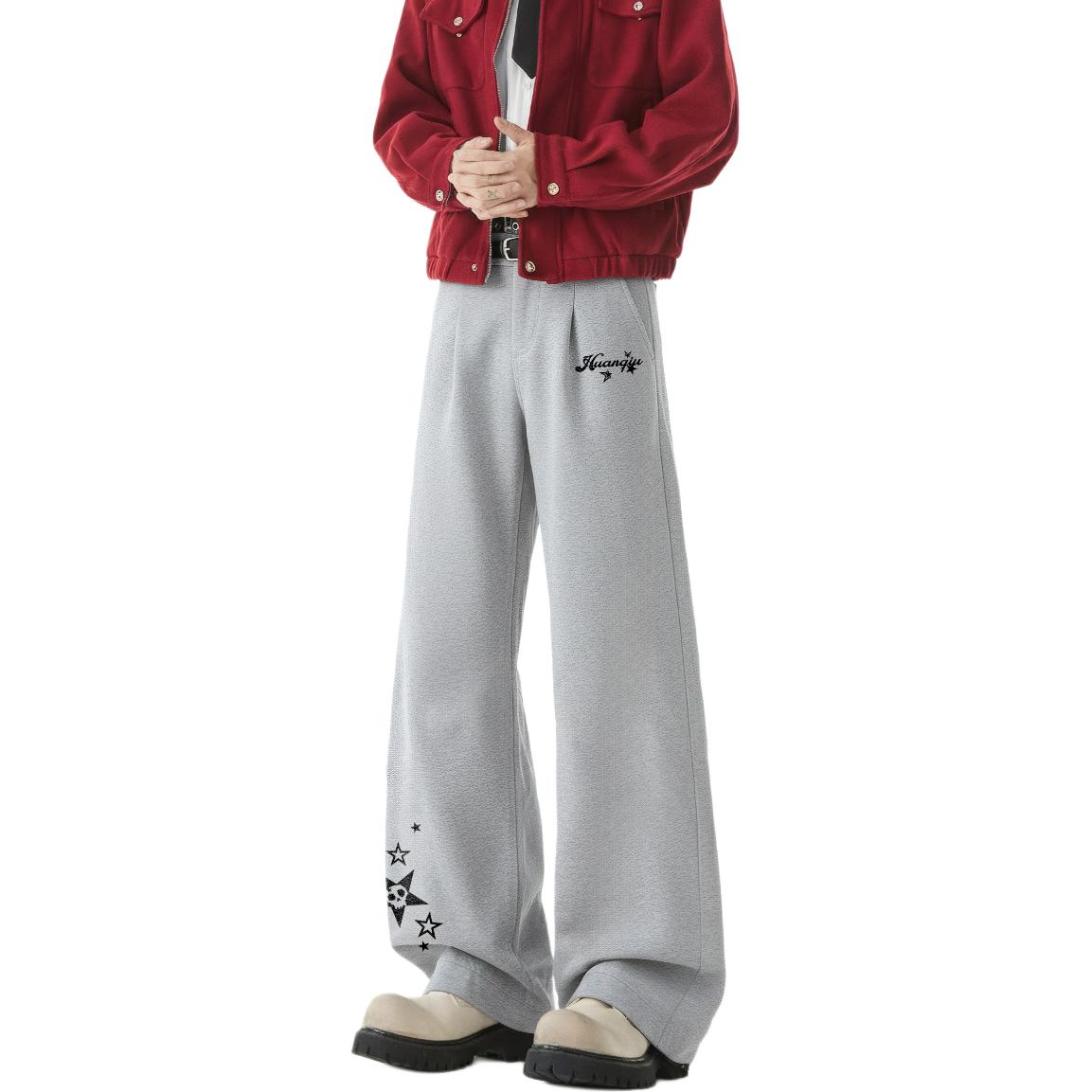 

Повседневные брюки Unisex утепленные широкие HUANQIU, heather серый