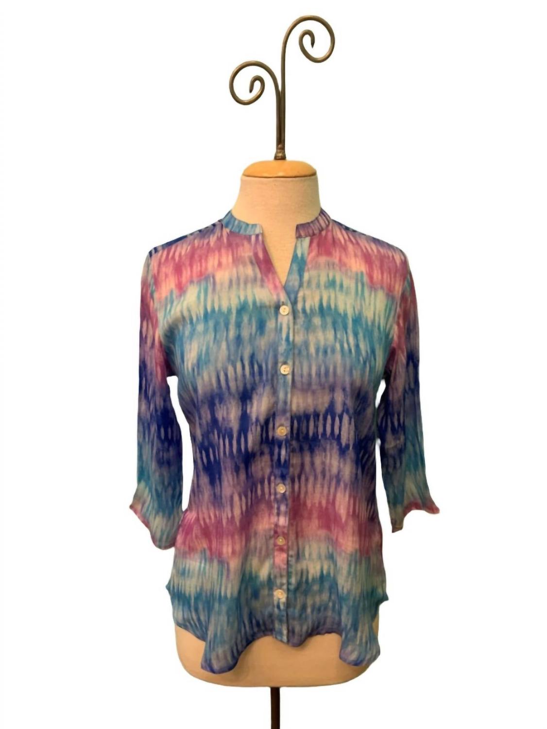 

Женская блузка с рукавом 3/4 цвета «мандарин» в фиолетовой дымке APNY