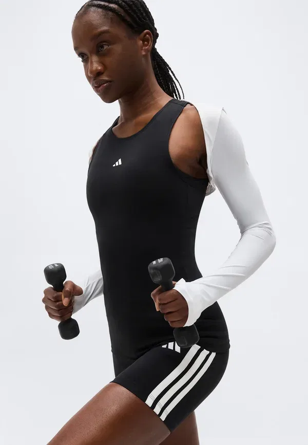 Топ Adidas Performance Power Essentials Workout Contour Shrug с длинным рукавом, белый — фото 4
