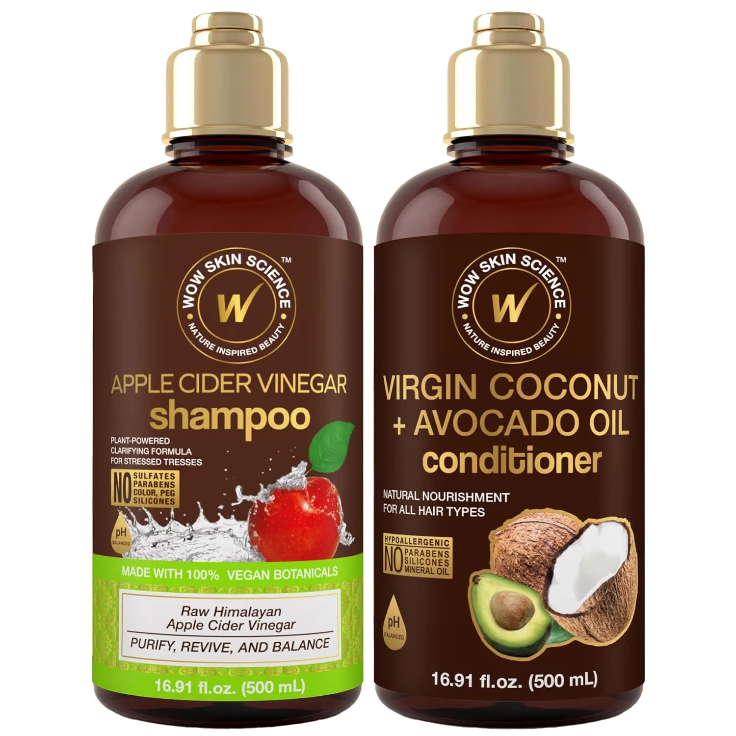 Набор шампуня и кондиционера с яблочным уксусом от WOW Wow Skin Science