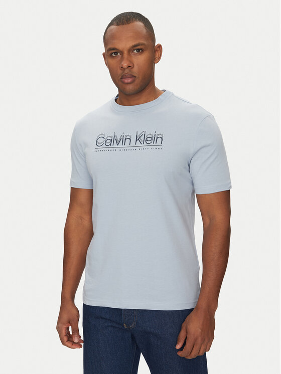 

Футболка обычного кроя Double Logo K10K114149 Calvin Klein, голубой