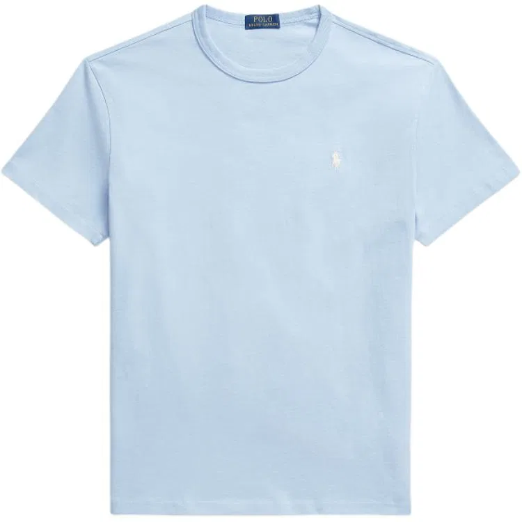 Футболка с вышивкой Polo Pony Polo Ralph Lauren голубая