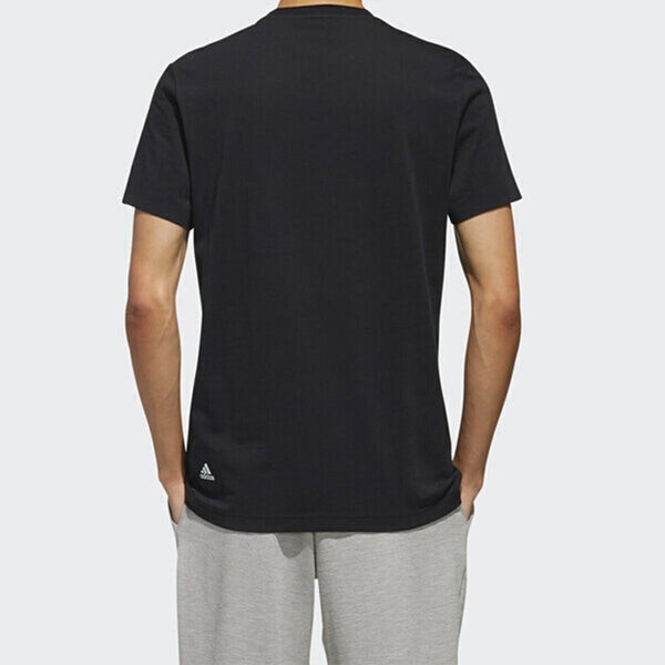 Футболка tee tape sports short sleeve black Adidas, черный — фото 4
