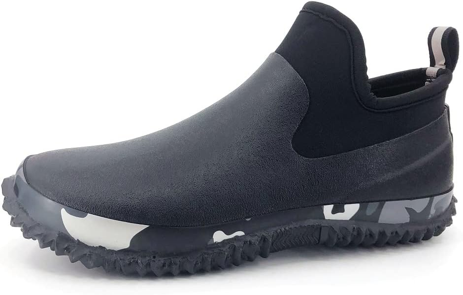 

Мужские садовые туфли SYLPHID и женские дождевые сапоги, водонепроницаемые неопреновые ботинки для кемпинга, ухода за газоном, садоводства и работы во дворе, черный