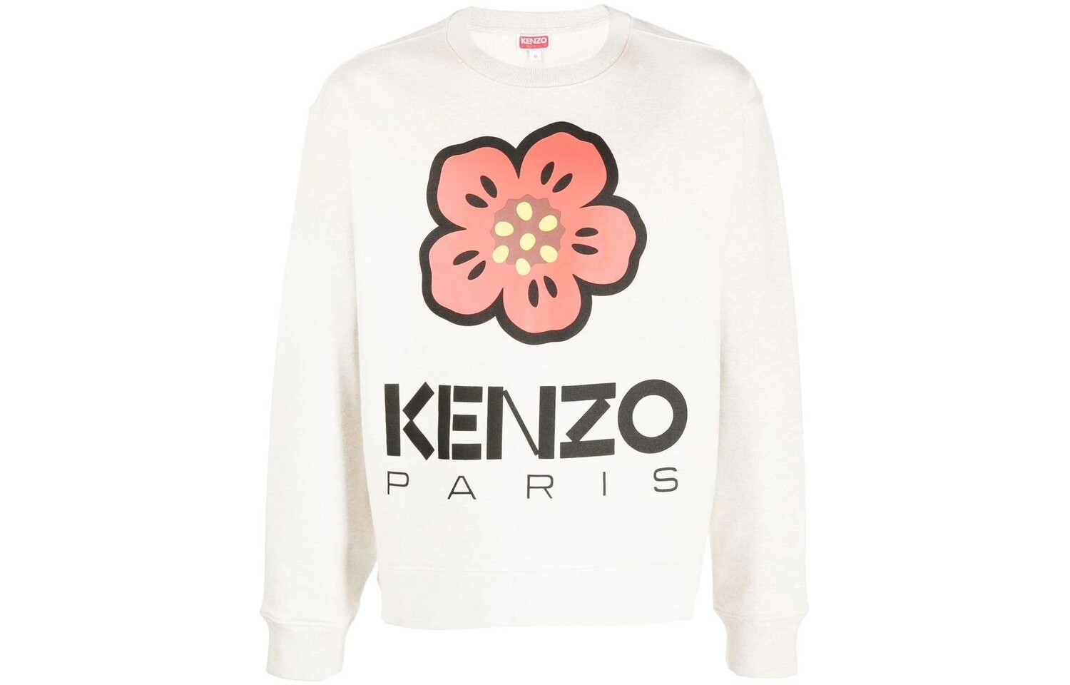 

Свитшот из хлопка с рисунком «Поппи» Kenzo, серый